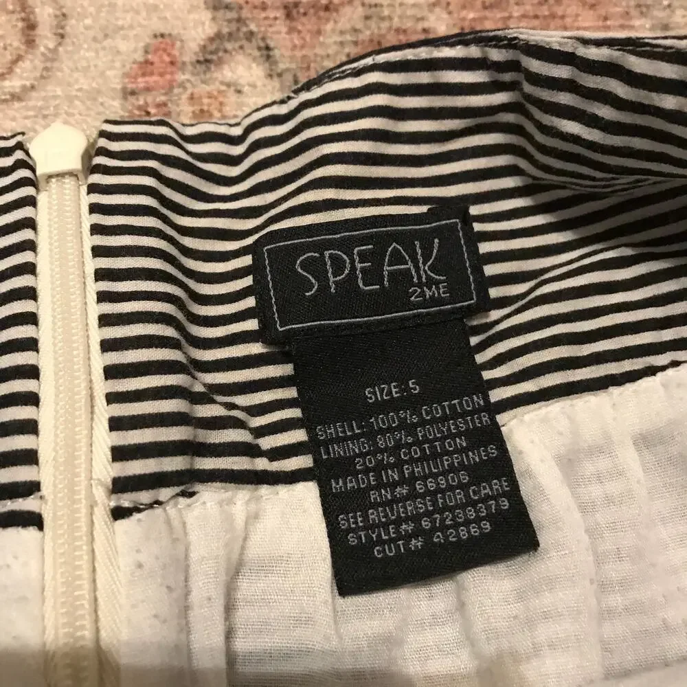 Speak 2Me striped skirt size 5
